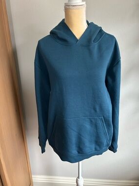NWT Wear it to Heart Teal Deep Lake  Hooded Sweater - Women's Pullover Sz M